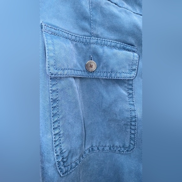 LOFT Utility Jogger Pants Women 4 Blue Belted NWOT - Picture 5 of 7